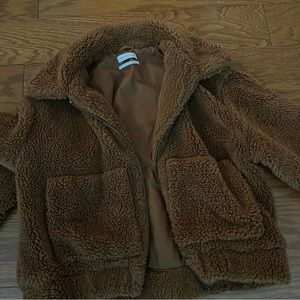 urban outfitters teddy coat jacket